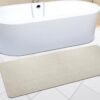 Diatomaceous Earth Bath Mat Soft Diatomite Stone Bath Mat Large Non-Slip Super Absorbent Fast Drying Long Shower Mat Thin Washable Bathroom Rugs Floor Mat 15.7" x 47.2"