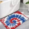 Diatomaceous Earth Bath Rug Bathtub Mat, Multicolor Tie Dye Quick Dry Non-Slip Diatomite Mud Bathroom Floor Rugs for Bath Tub Kitchen Absorbent Pad, 18x30 Inch