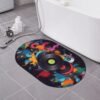 Multicolor Music Bathroom Mat Super Absorbent Diatomaceous Earth Bath Mat Non-Slip Bathroom Rugs Mat Quick Drying Bath Floor Mat for Shower Bathtub Kitchen Bathroom Rugs 23.6" X 15.7"